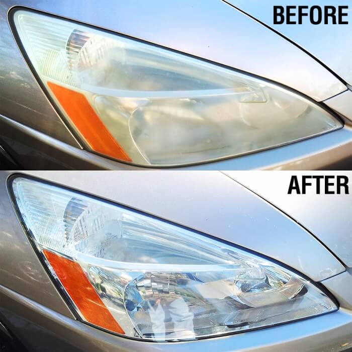 Headlights Restoration before and after